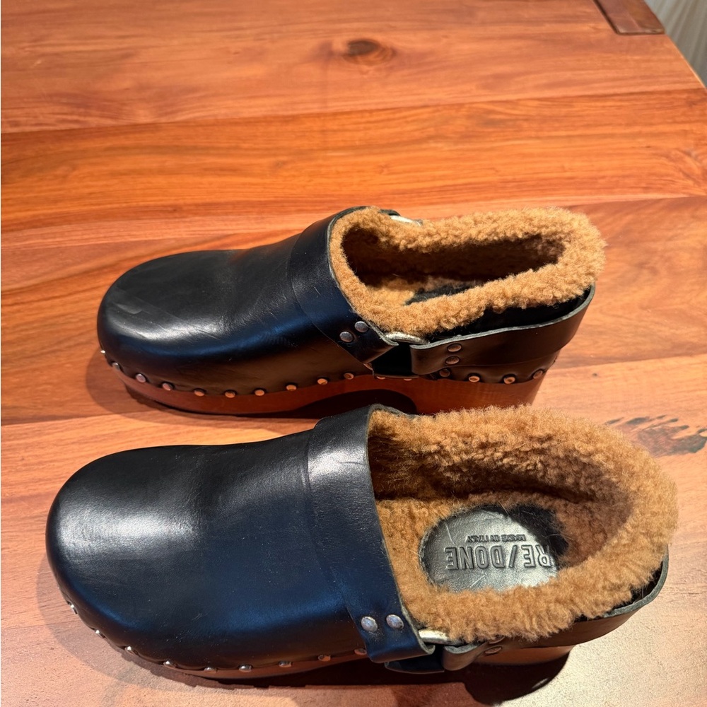 Re/Done Shearling Clogs - Picture 4 of 8